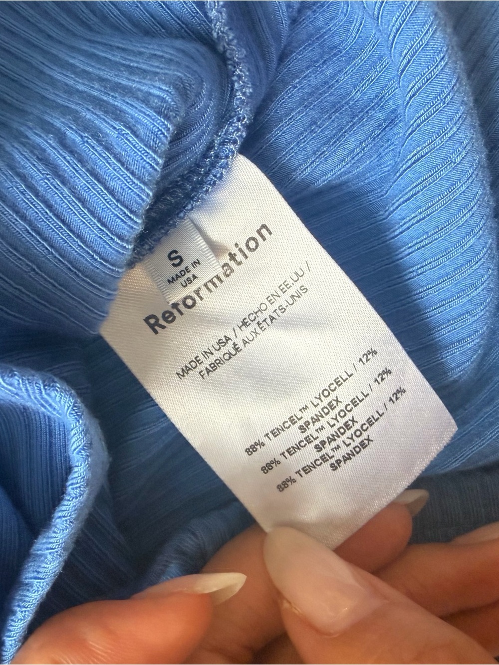 Reformation Elin Crop Ribbed Button-Up - Picture 3 of 3